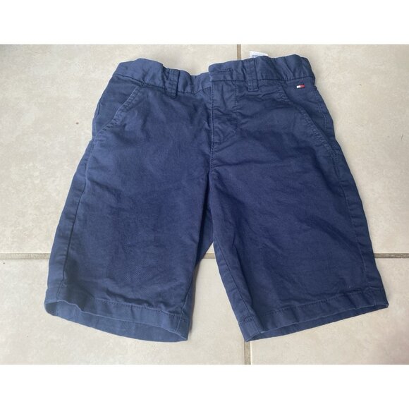 3/$15 SALE - Tommy Hilfiger Navy Blue Shorts Adjustable Waist Boys Size 7 - Picture 1 of 4